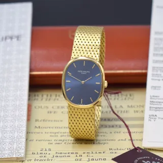 Patek Philippe Golden Ellipse 3748/001 Yellow gold Blue