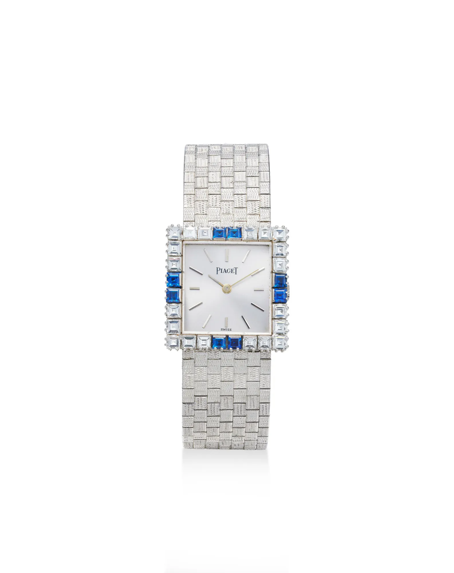 Piaget 9152 H5 24.5mm White gold and Diamond and Sapphire Silver