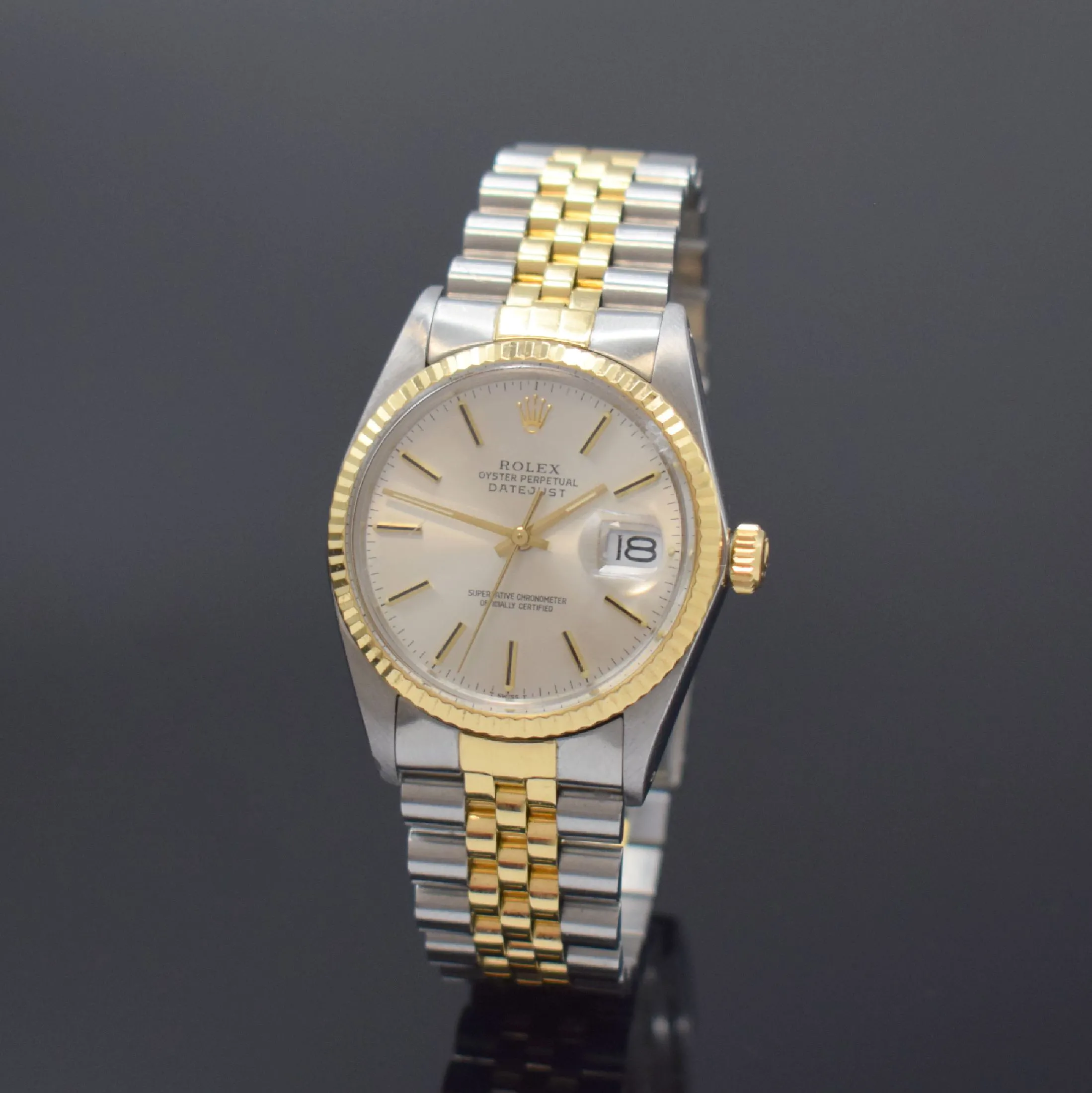 Rolex Datejust 16013 36mm Steel and gold Silver