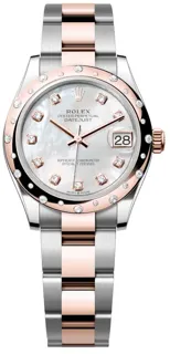 Rolex Datejust 278341RBR-0025 Rose gold and Stainless steel White mother-of-pearl set with diamonds