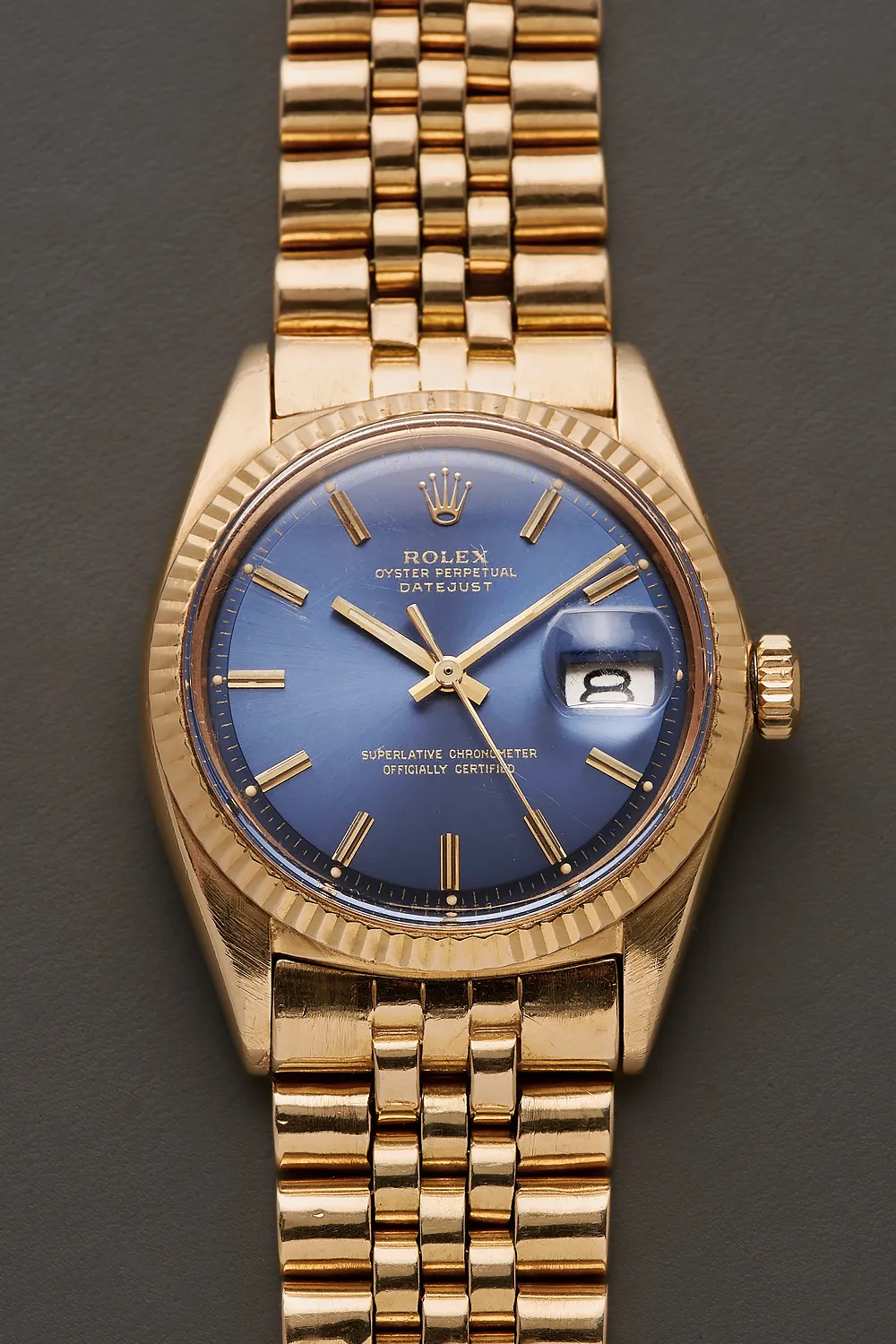 Rolex Datejust 36 1601 36mm Yellow gold Blue