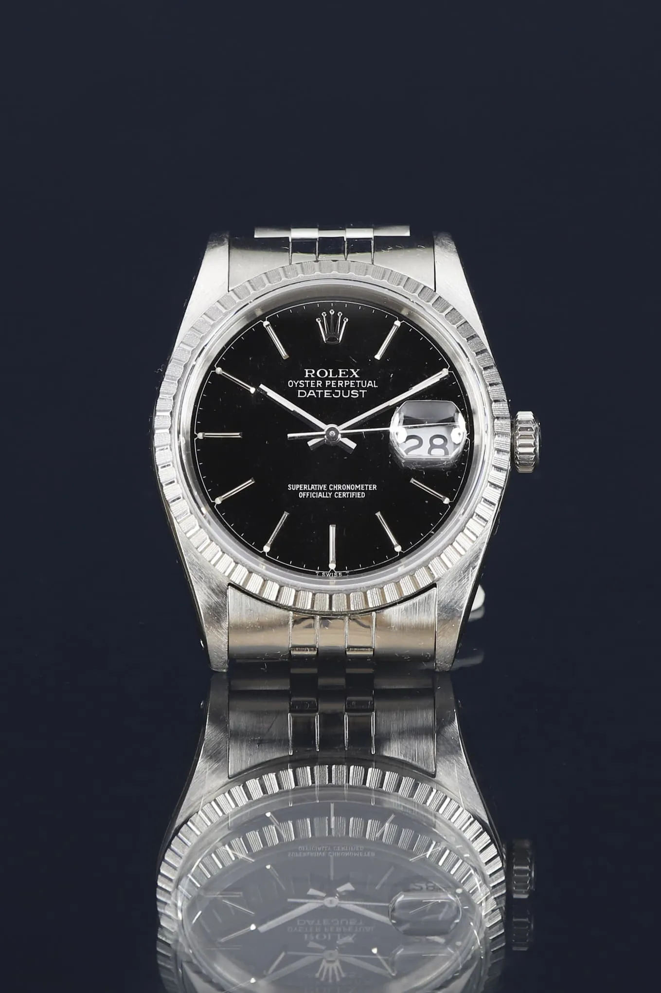 Rolex Oyster Perpetual "Datejust" 36mm Stainless steel Black