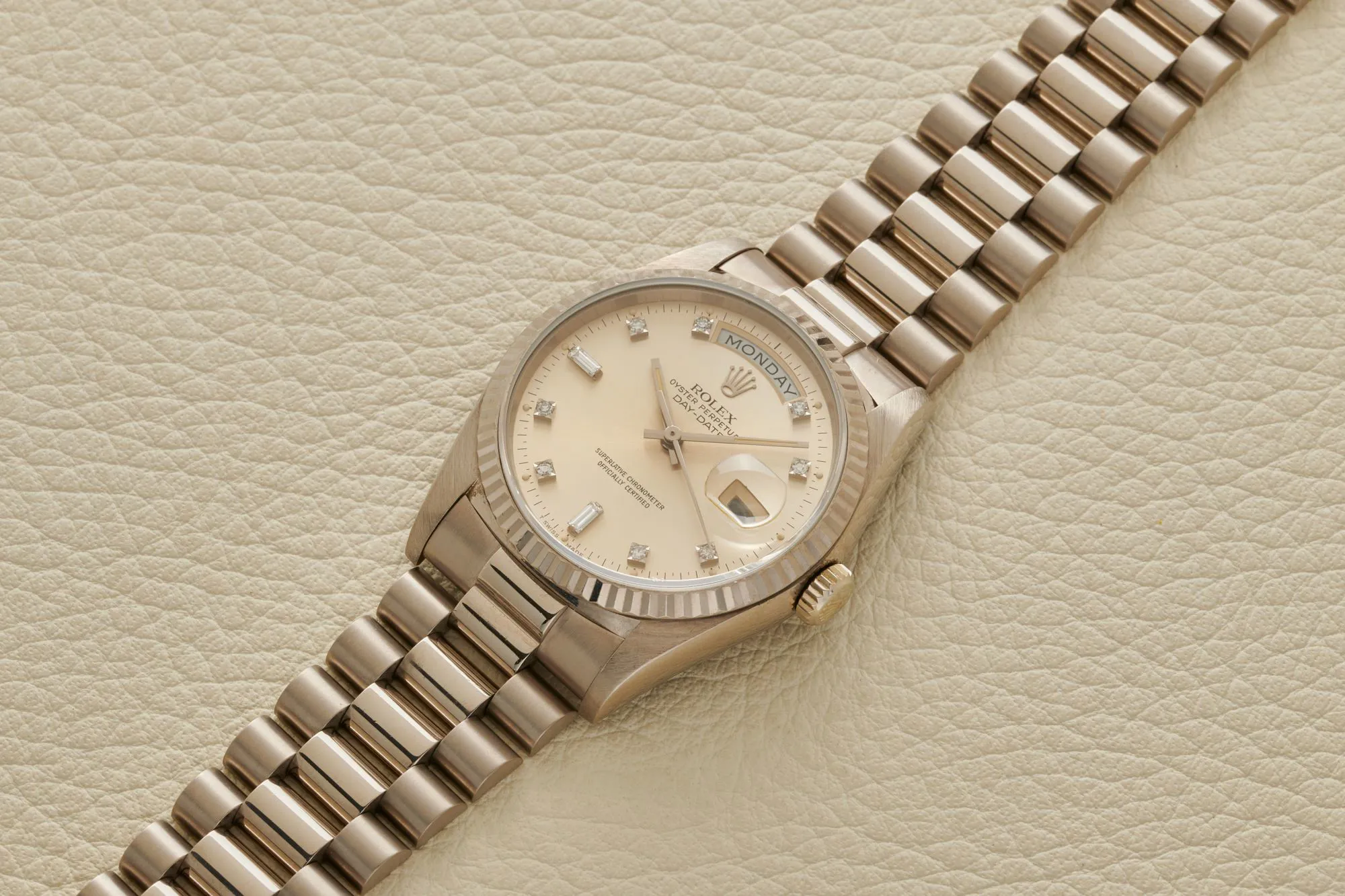 Rolex Day-Date 36 18239 36mm White gold Cream 1