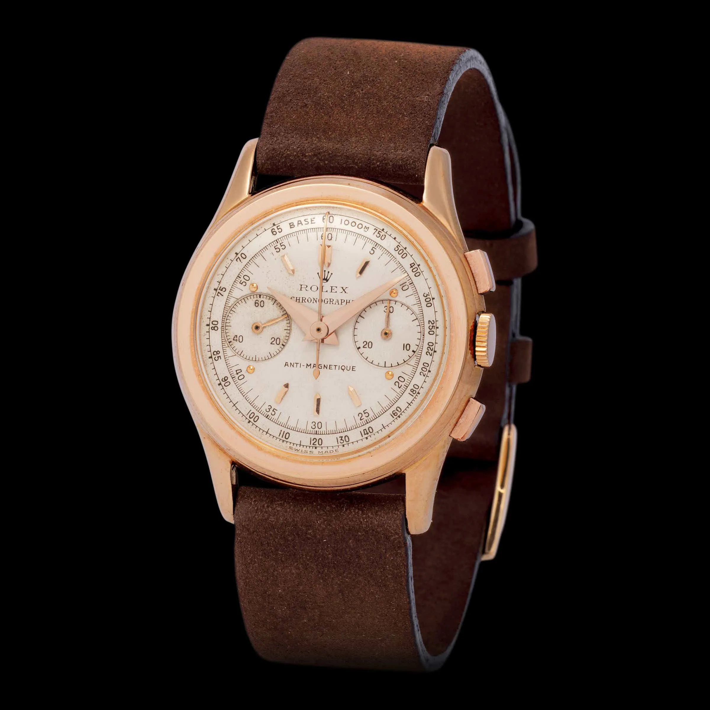 Rolex Chronograph 3055 30mm Rose gold Silver