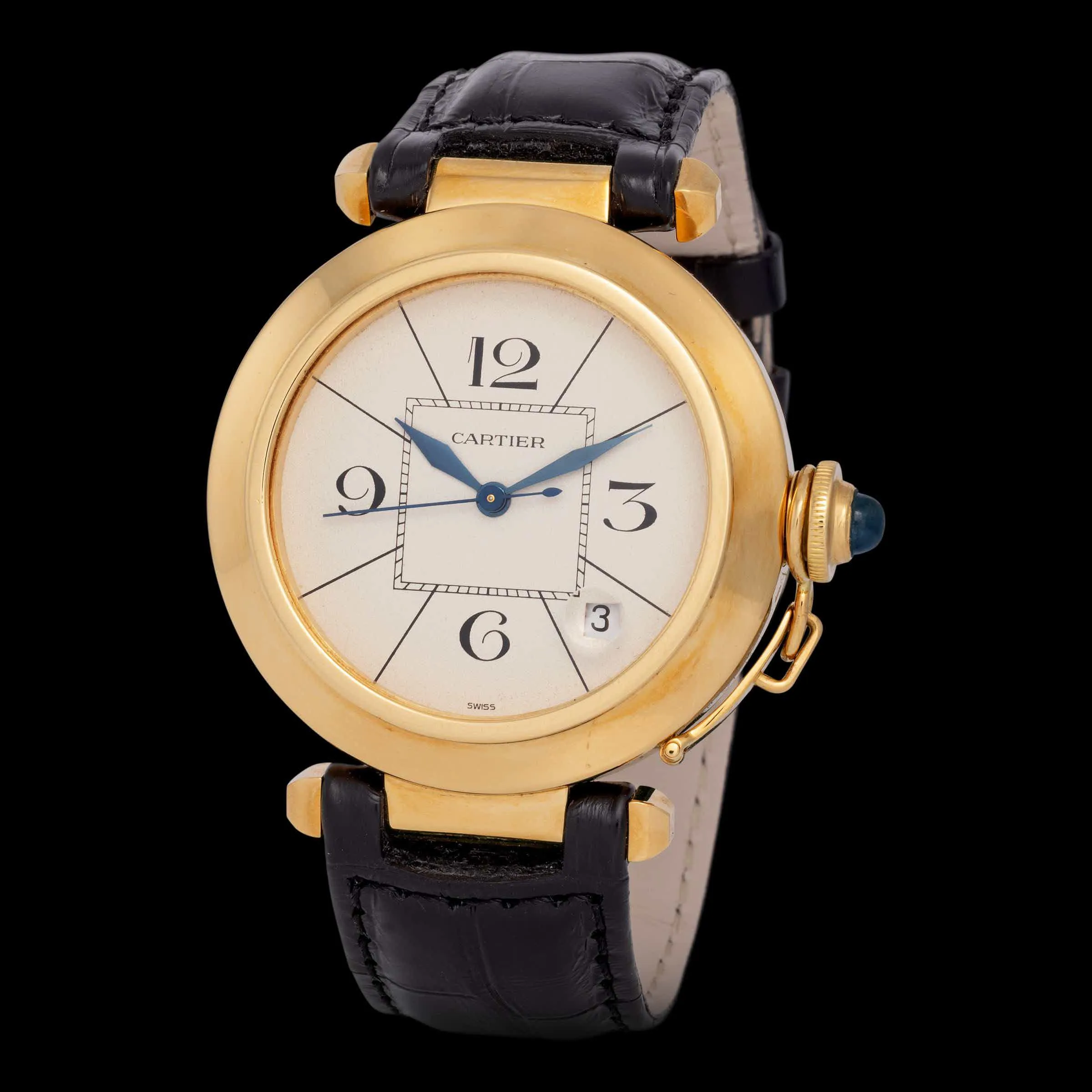 Cartier Pasha 820901 37.5mm Yellow gold Silver