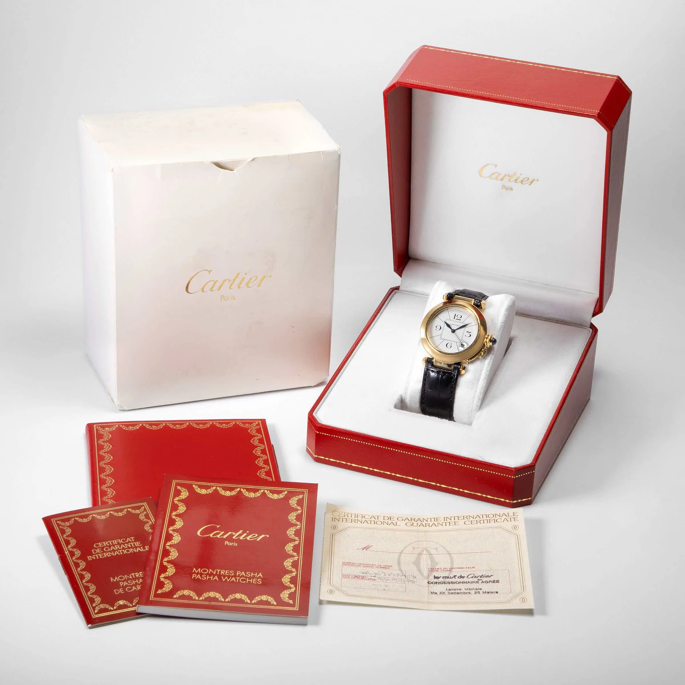 Cartier Pasha 820901 37.5mm Yellow gold Silver 1