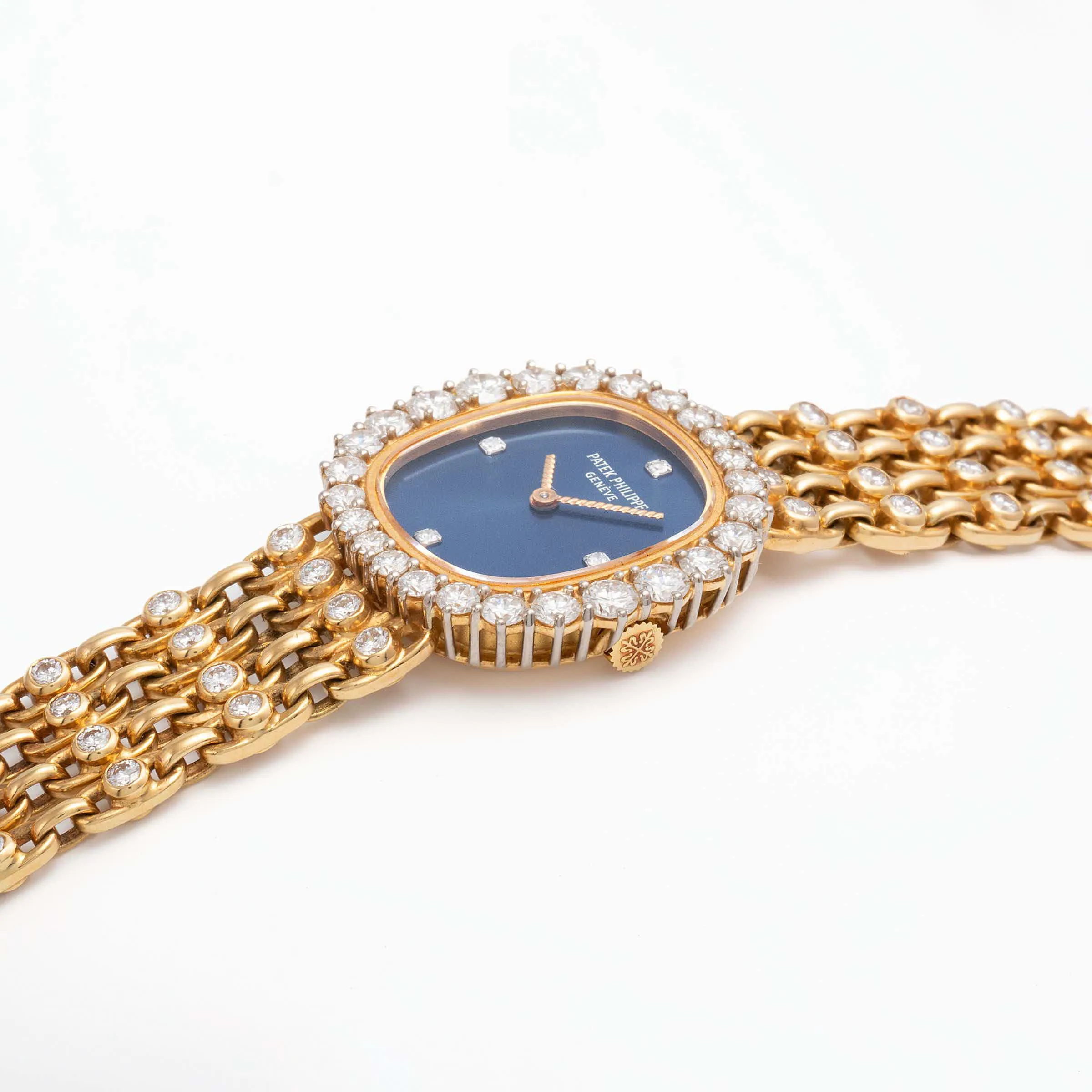 Patek Philippe Ellipse Lady 4137/908 24mm Yellow gold and Diamond Blue 1