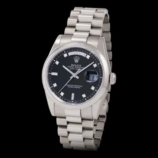 Rolex Day-Date 36 118206 Platinum Black