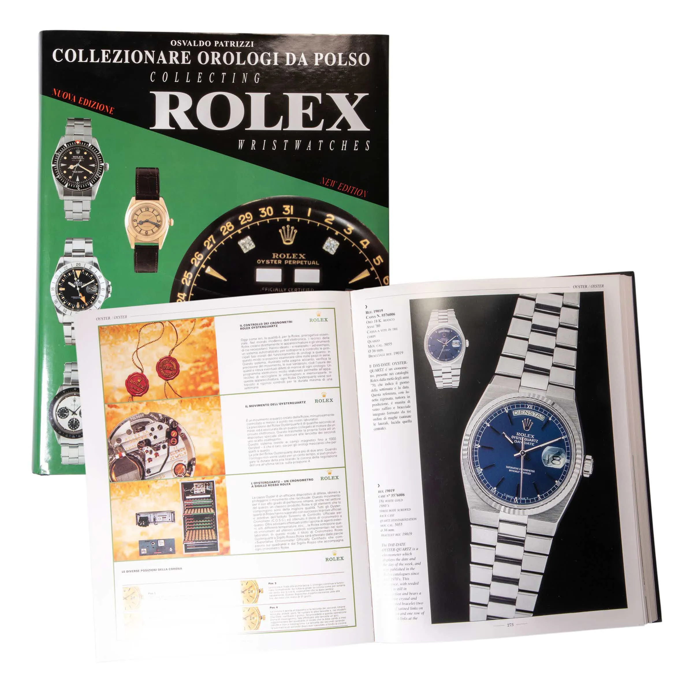 Rolex Day-Date Oysterquartz 19019 36mm White gold Blue 1