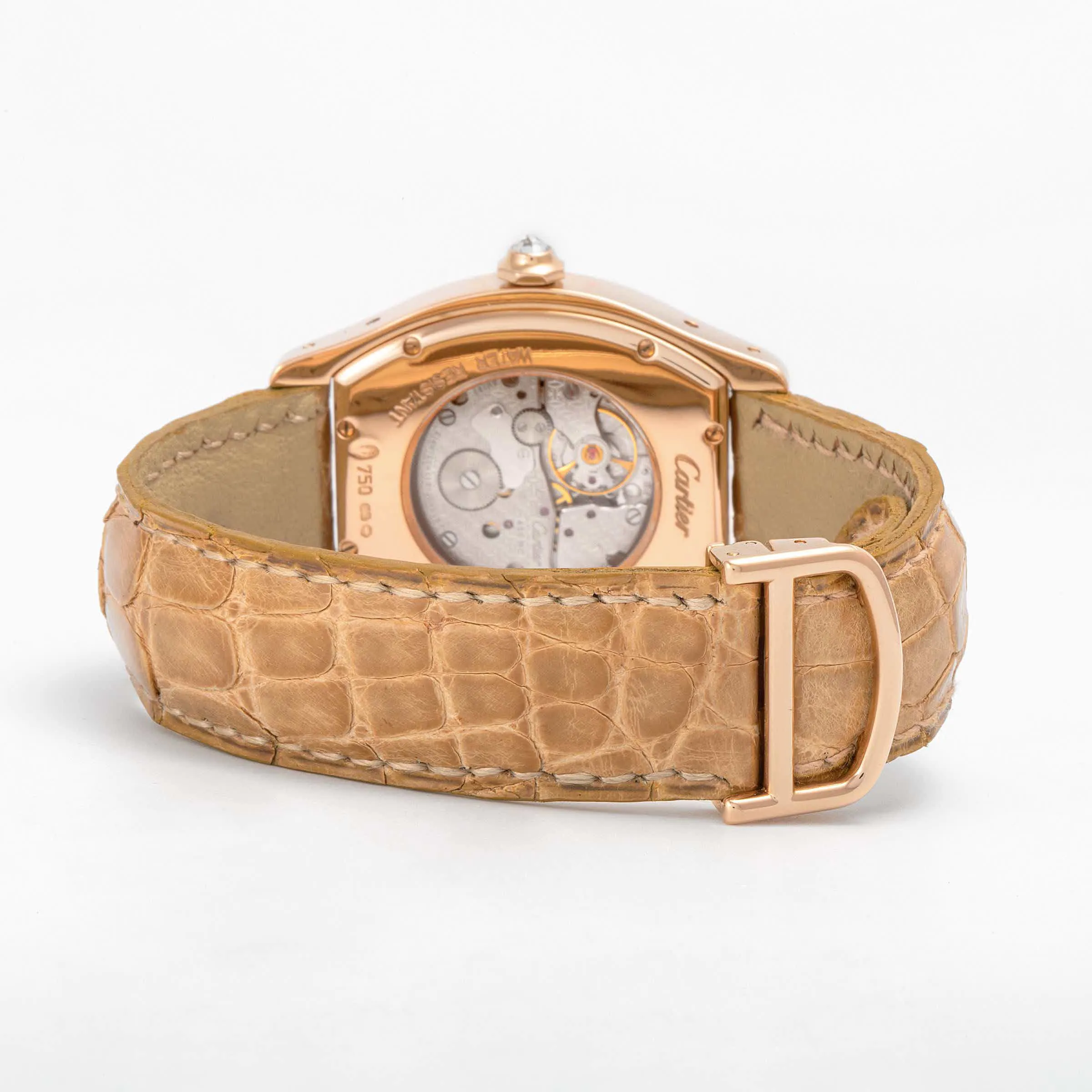 Cartier Tortue 2498 34mm Rose gold and Diamond Guilloché 2