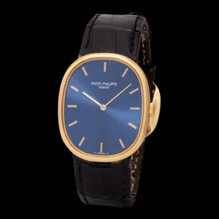 Patek Philippe Golden Ellipse 3848 Yellow gold Blue