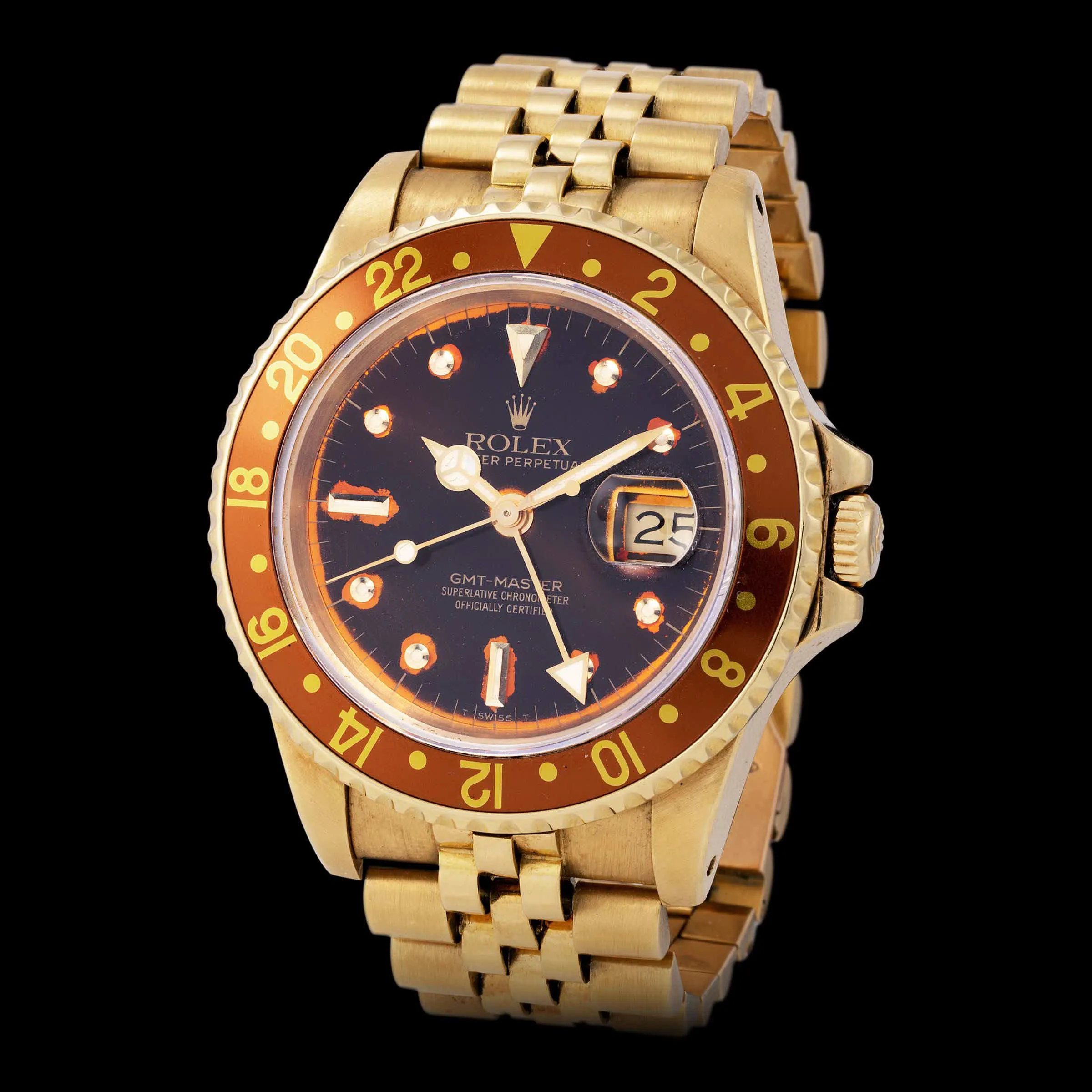 Rolex GMT-Master 16758 40mm Yellow gold Brown