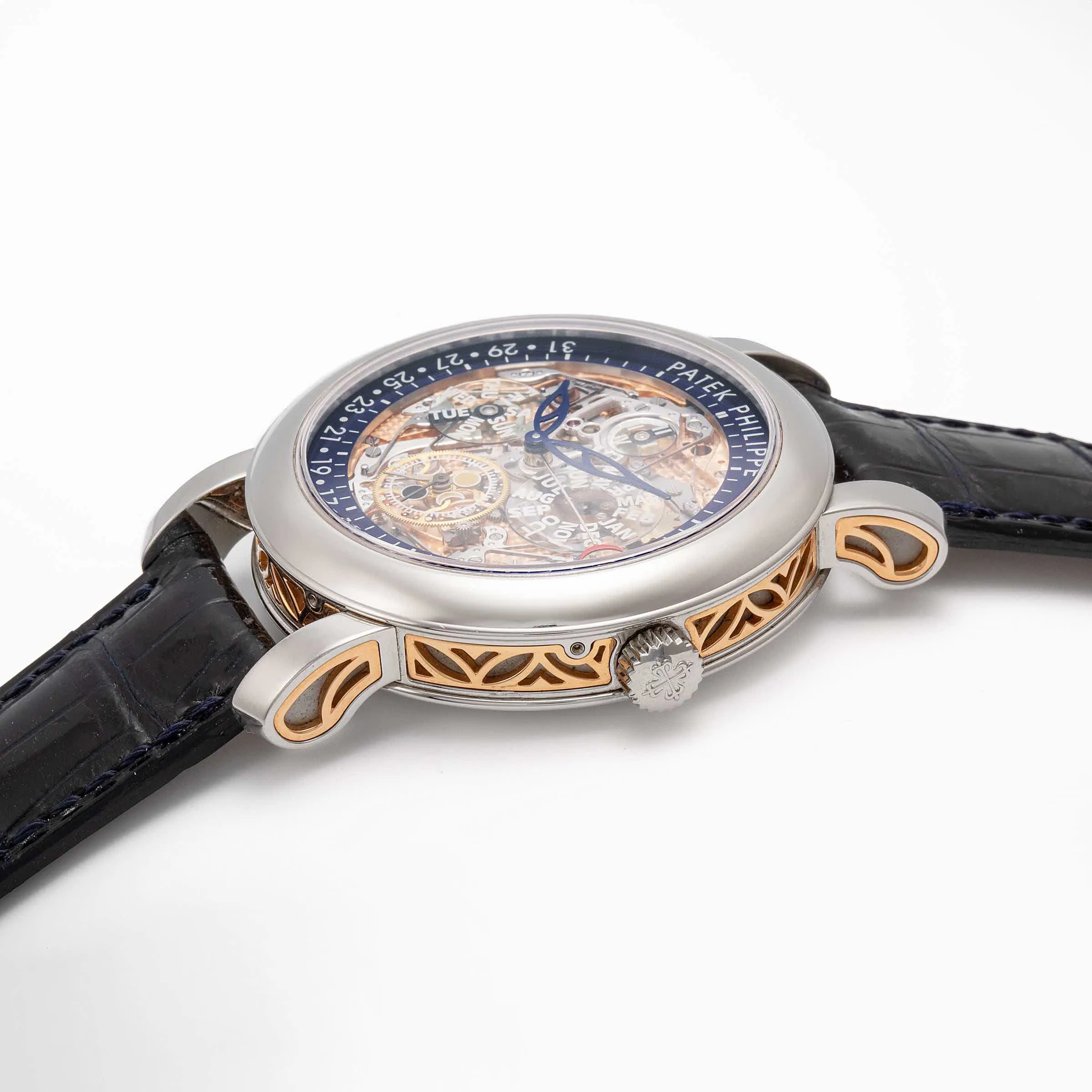 Patek Philippe Perpetual Calendar 5104 43mm Platinum and Rose gold Semi-skeletonized 1