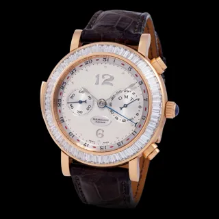 Parmigiani Fleurier Toric Minute Repeater GMT PF008345 Rose gold and Diamond Silver