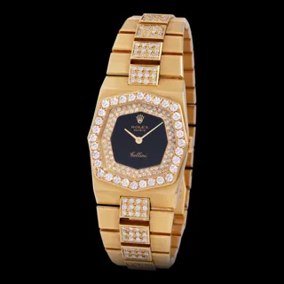 Rolex Cellini Queen Midas 4662 Yellow gold and Diamond Black