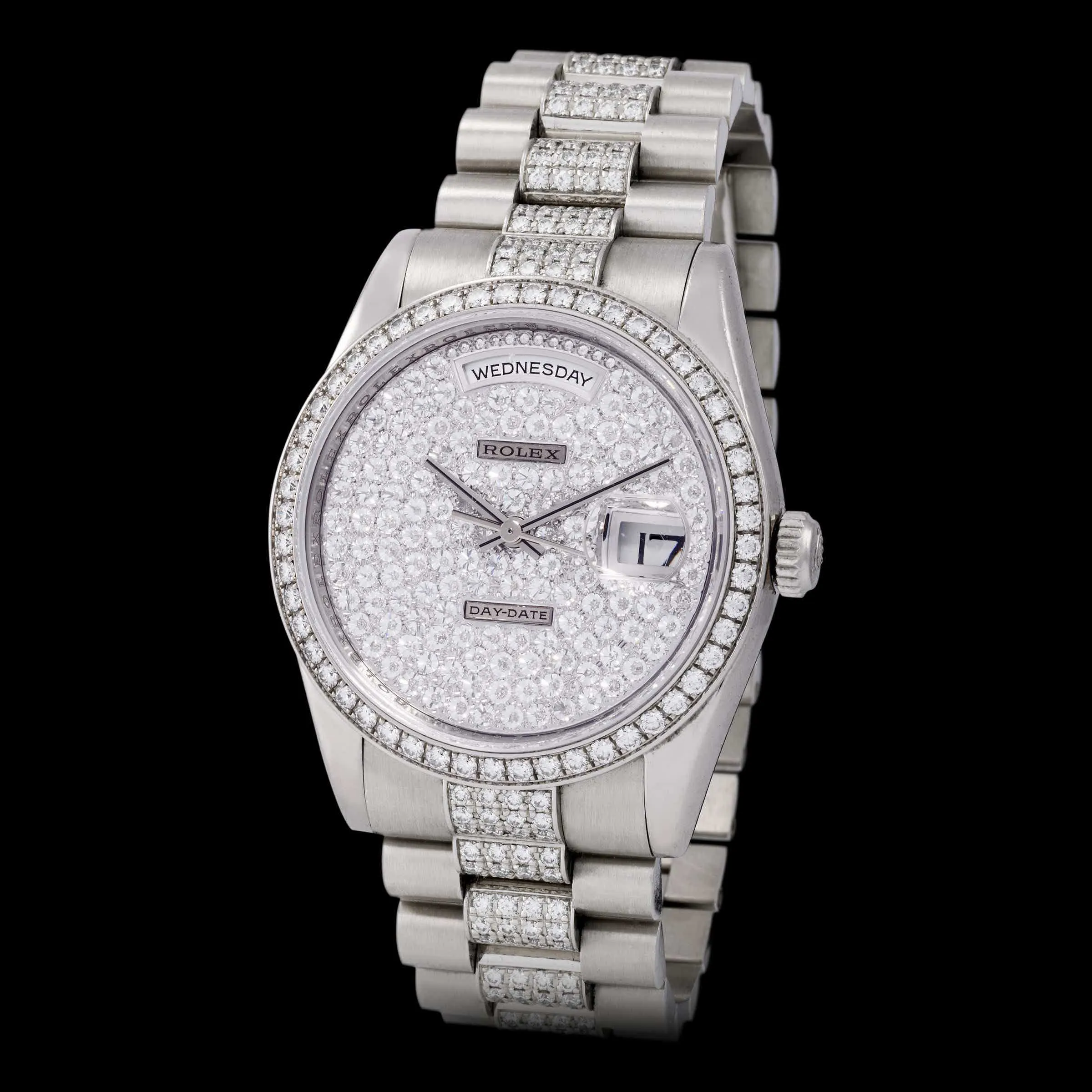 Rolex Day-Date 36 118346 36mm Platinum and Diamond Diamond