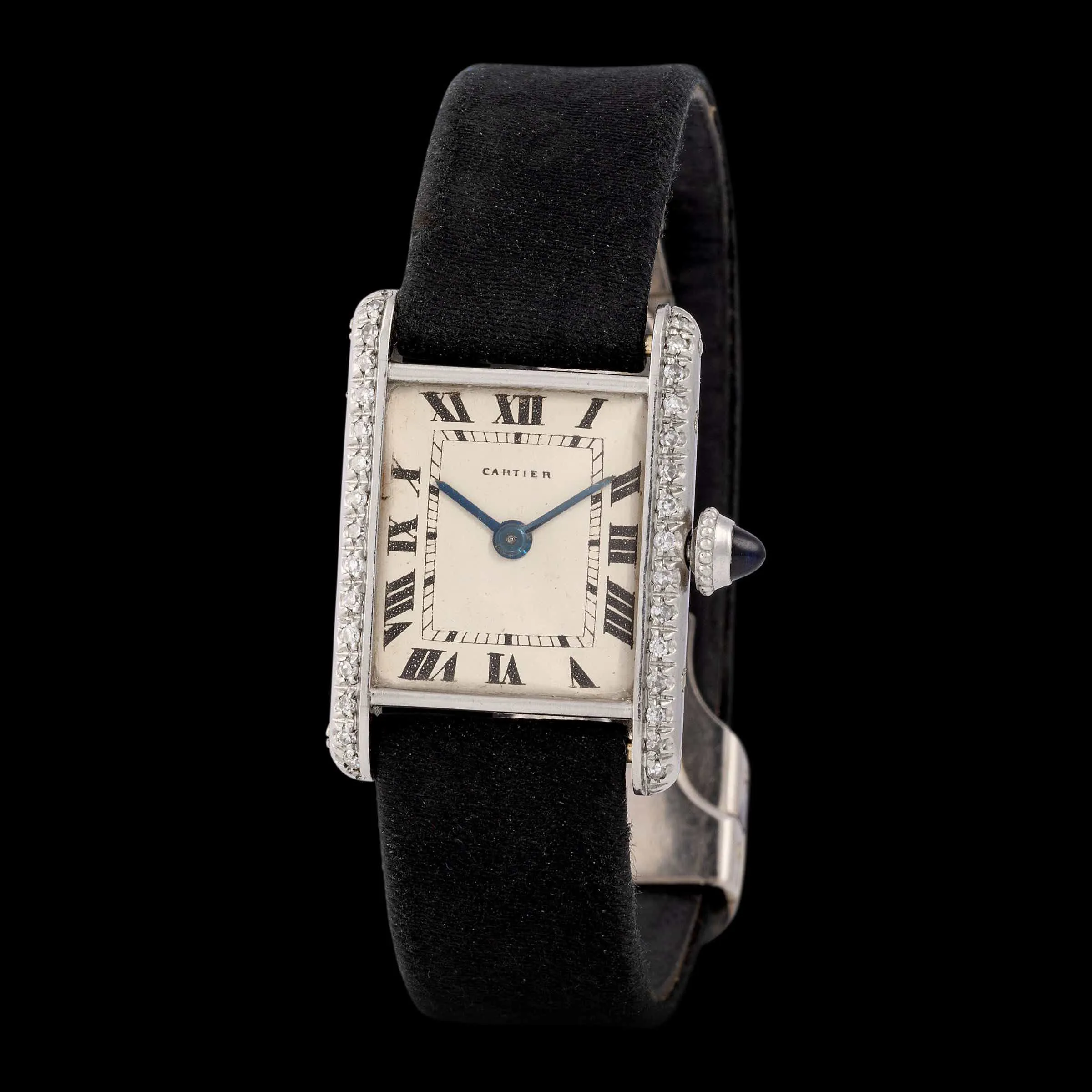 Cartier Mini Tank 1950 18mm Platinum and Diamond