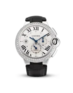 Cartier Ballon Bleu 3108 White gold and Diamond Silver