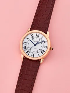 Cartier Ronde Solo de Cartier 3979 Rose gold and Stainless steel White