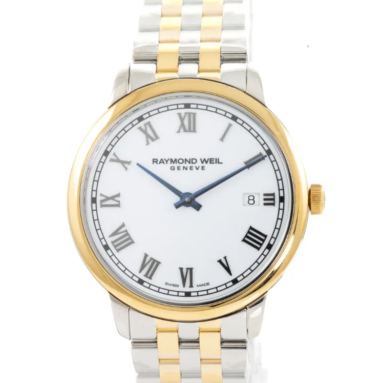 Raymond Weil Toccata 5485-STP-00359 39mm Yellow gold and Stainless steel and PVD White