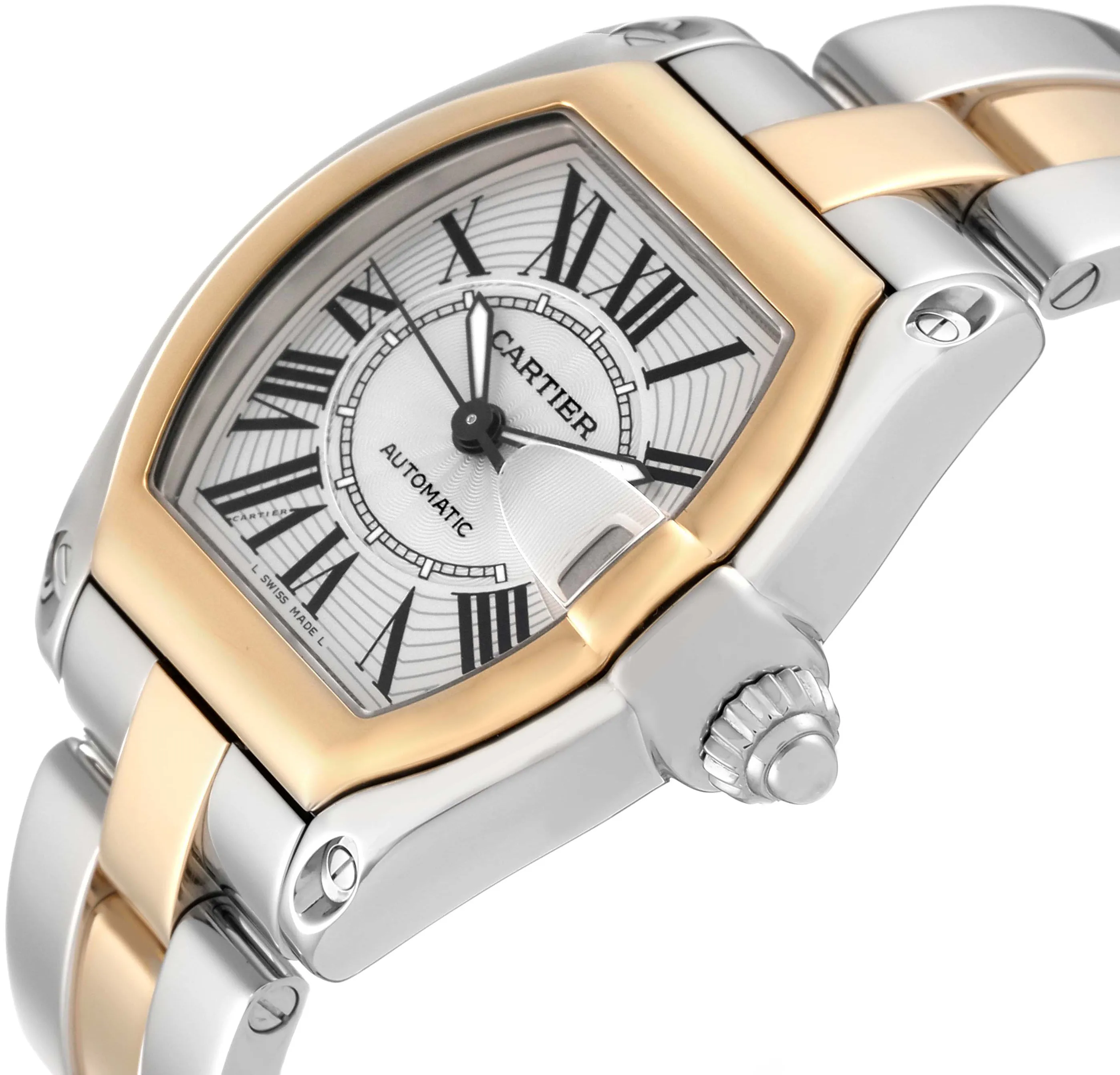 Cartier Roadster w62031y4 38mm Yellow gold and Stainless steel Silver sunray effect 4