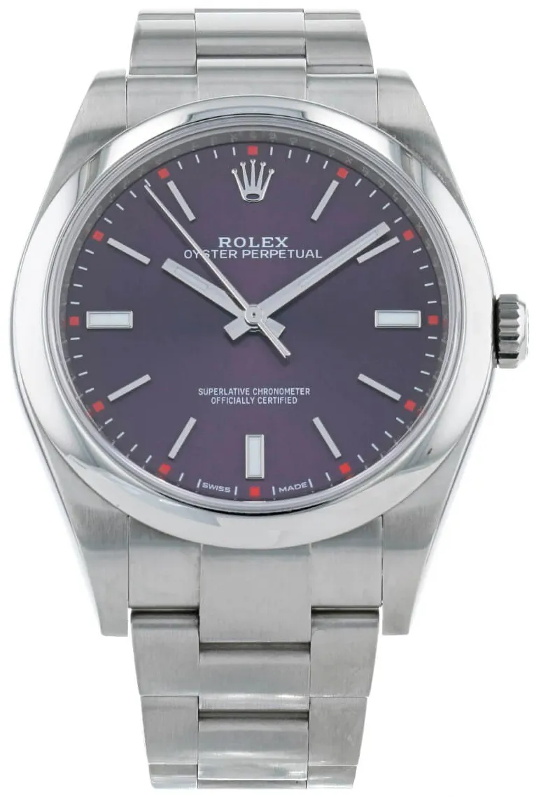 Rolex Oyster Perpetual 114300 39mm Stainless steel Purple