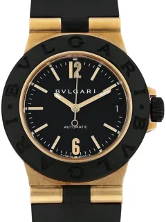 Bulgari Diagono AL32G Yellow gold Black