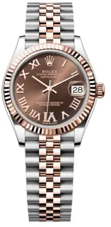 Rolex Datejust 278271-0004 Rose gold and Stainless steel Chocolate Set with Diamonds