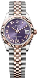 Rolex Datejust 278271-0020 Rose gold and Stainless steel Aubergine Set with Diamonds