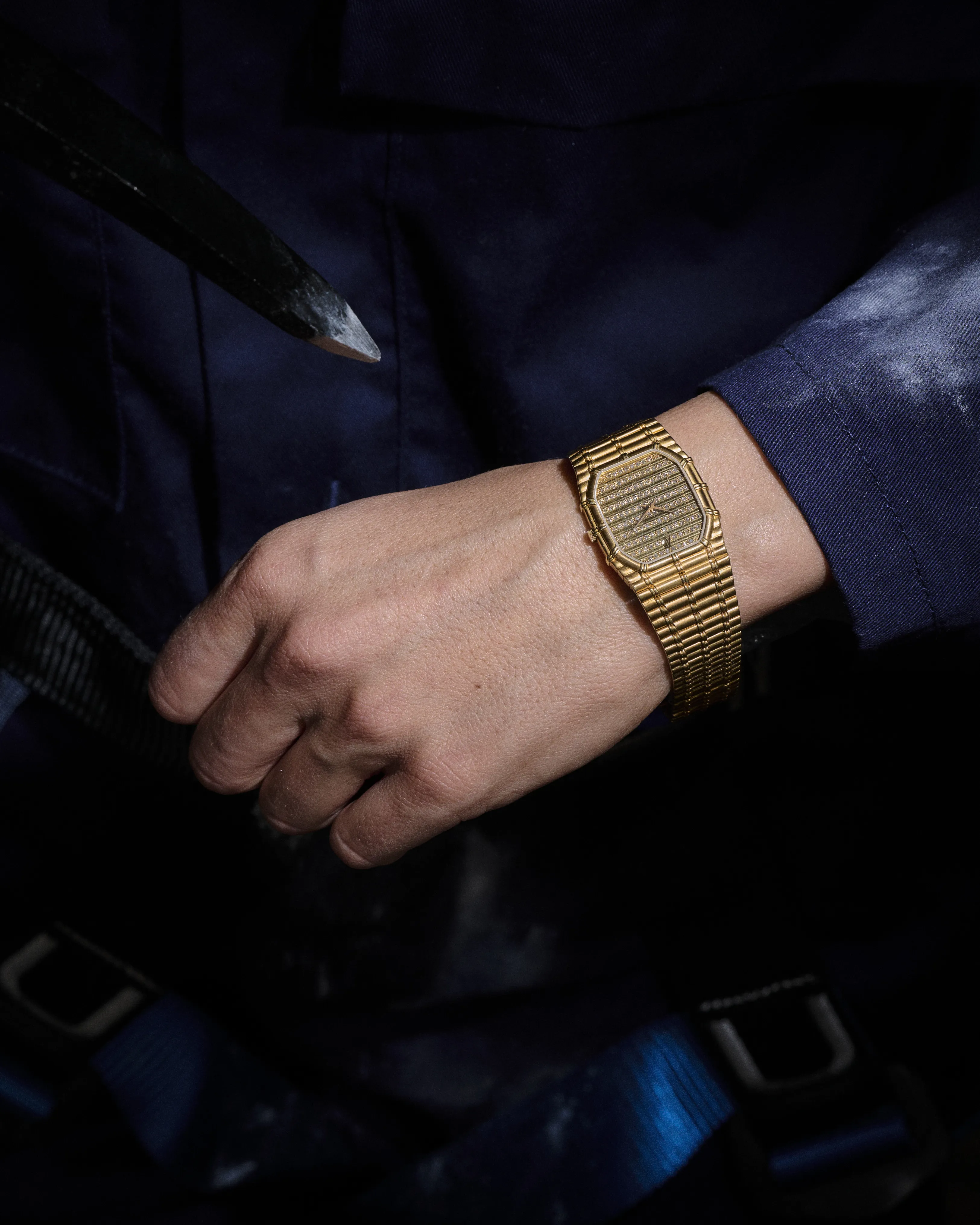 Audemars Piguet Bamboo 27mm Yellow gold Gold and diamond pavé 6