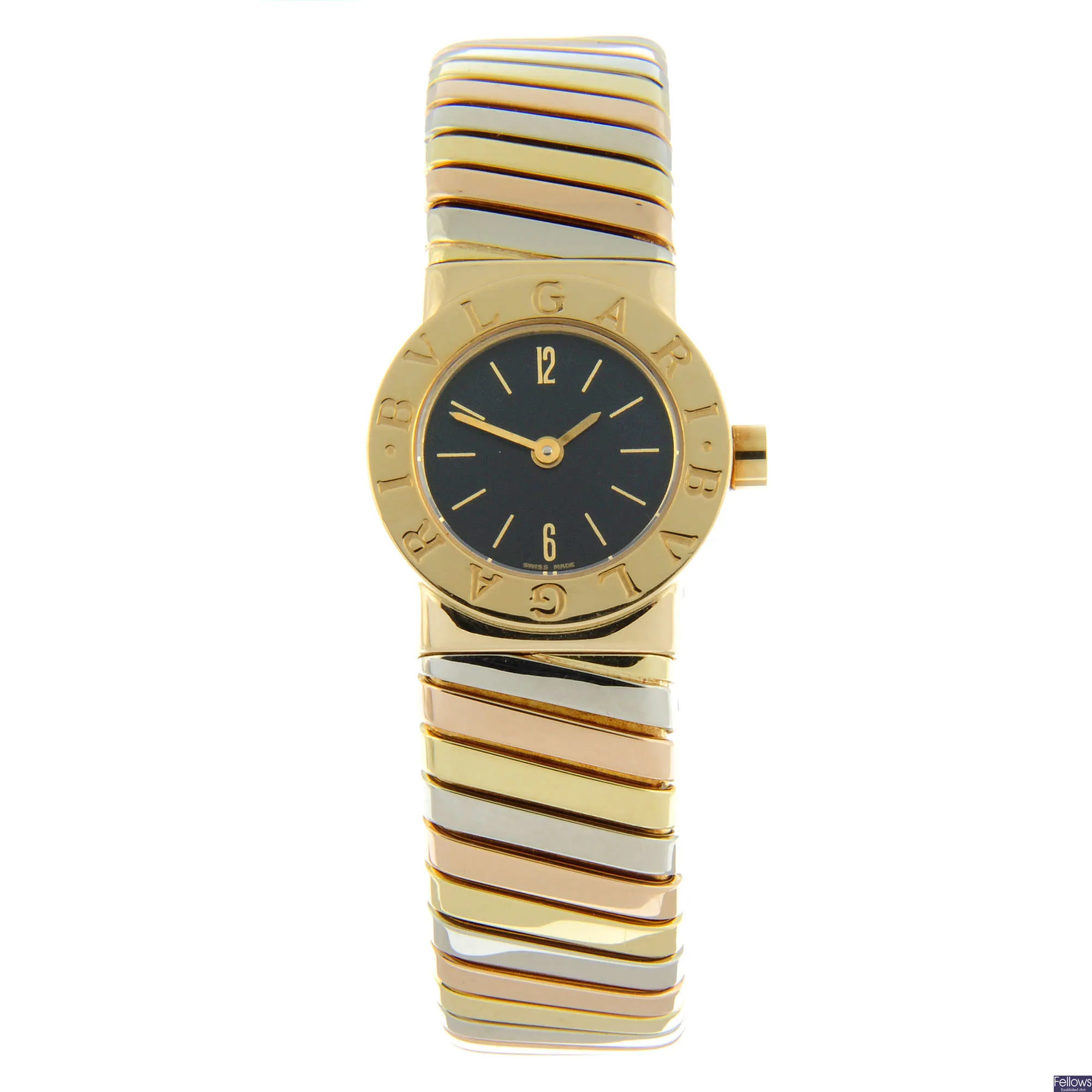 Bulgari Tubogas BB 19 21 19mm Yellow gold Black