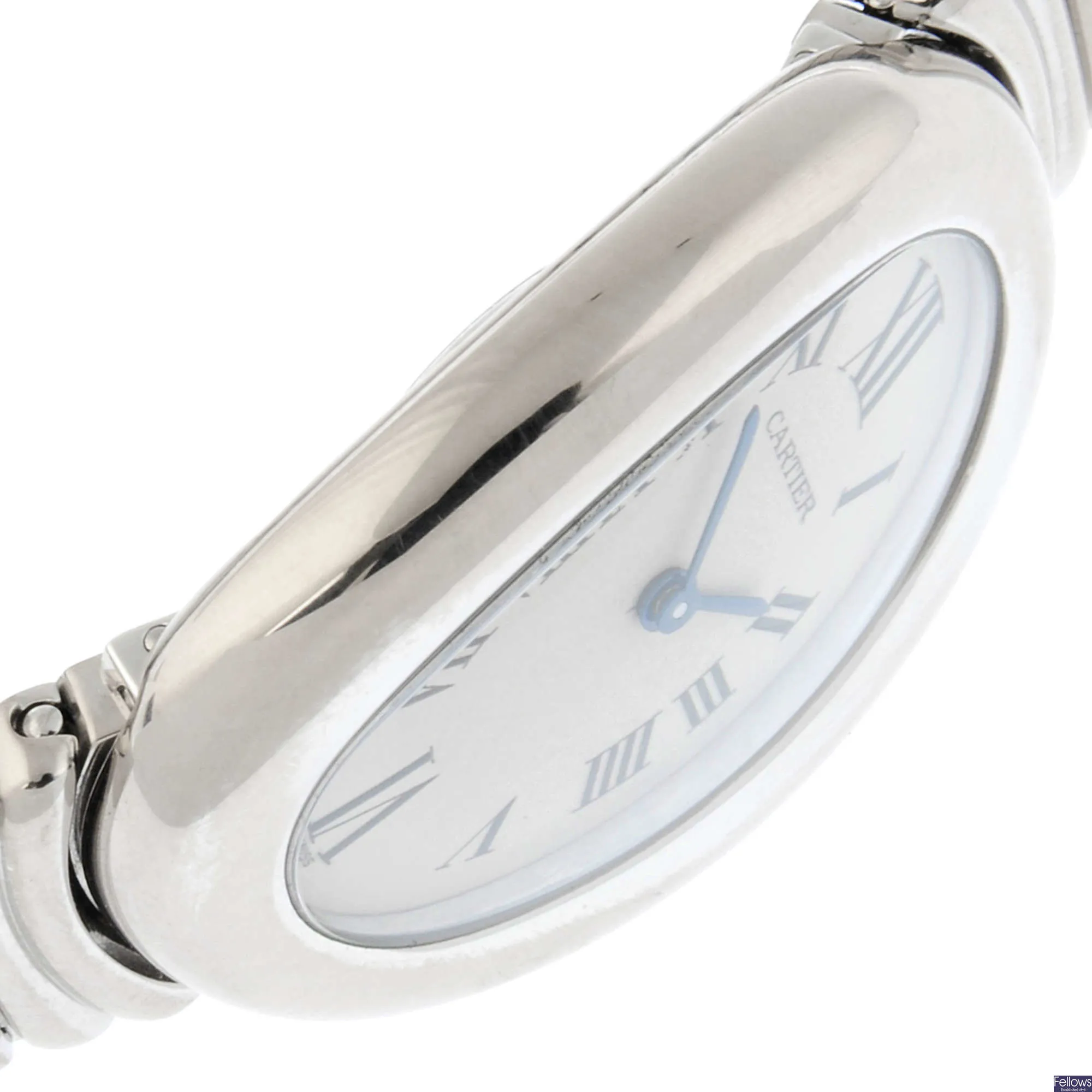 Cartier Baignoire 1955 22mm White gold Silver 3