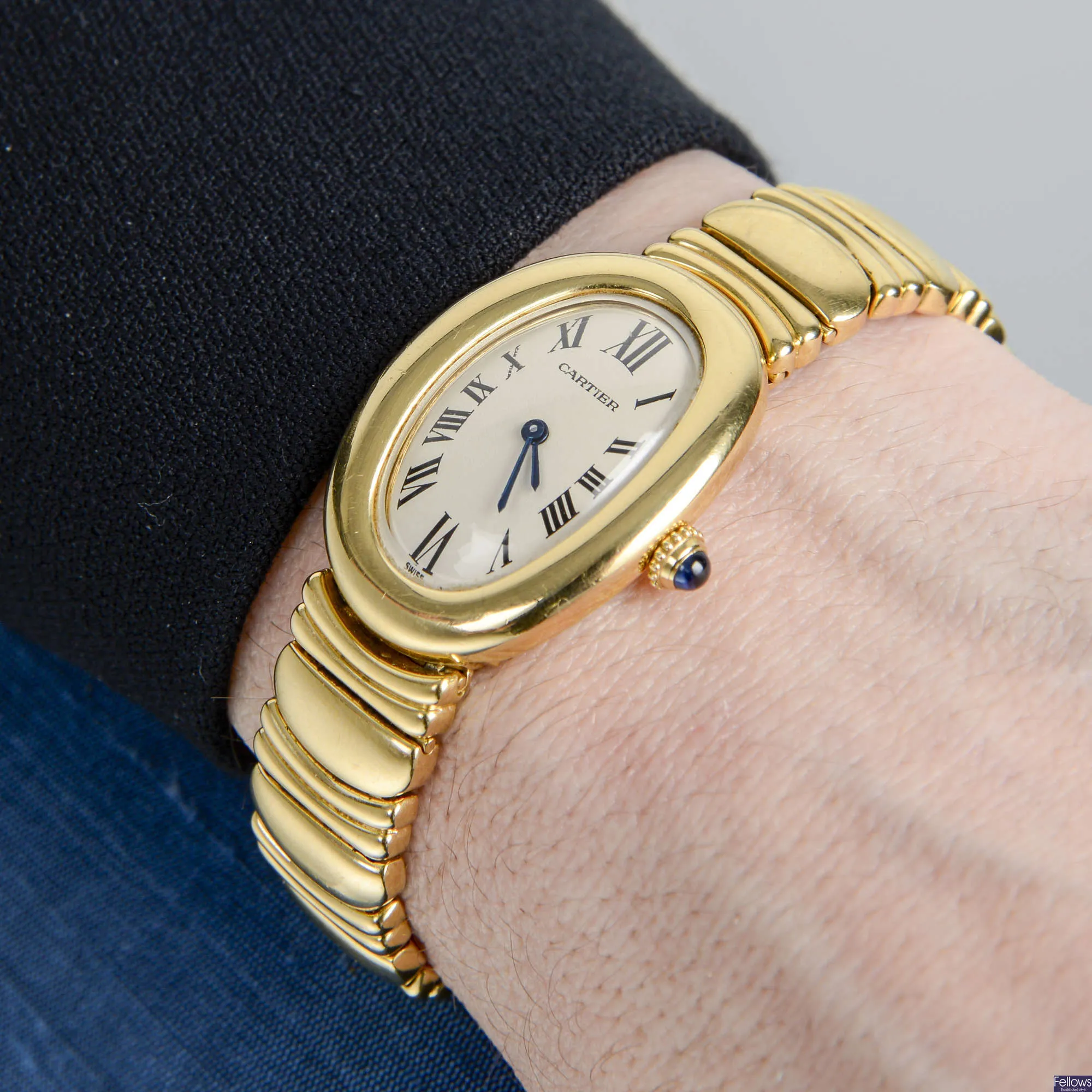 Cartier Baignoire 22mm Yellow gold Silver 5