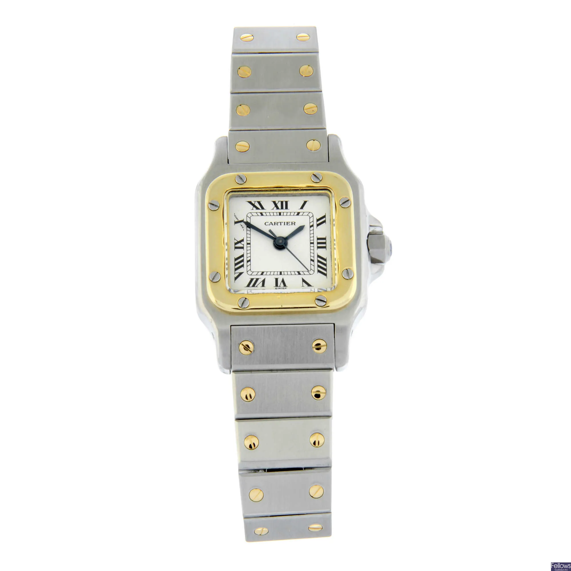 Cartier Santos Galbée AC 14.30 GR 24mm Stainless steel and Gilt-metal Silver