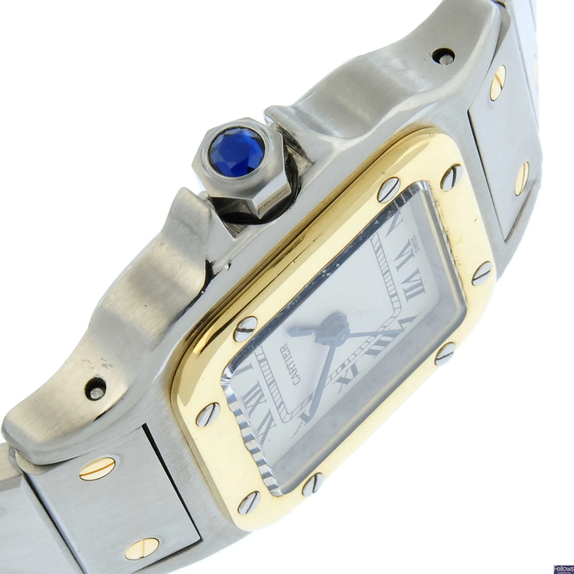 Cartier Santos Galbée AC 14.30 GR 24mm Stainless steel and Gilt-metal Silver 2