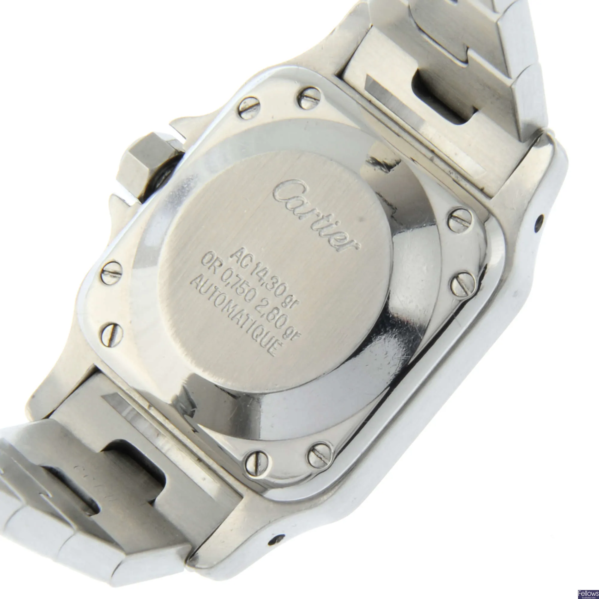 Cartier Santos Galbée AC 14.30 GR 24mm Stainless steel and Gilt-metal Silver 3