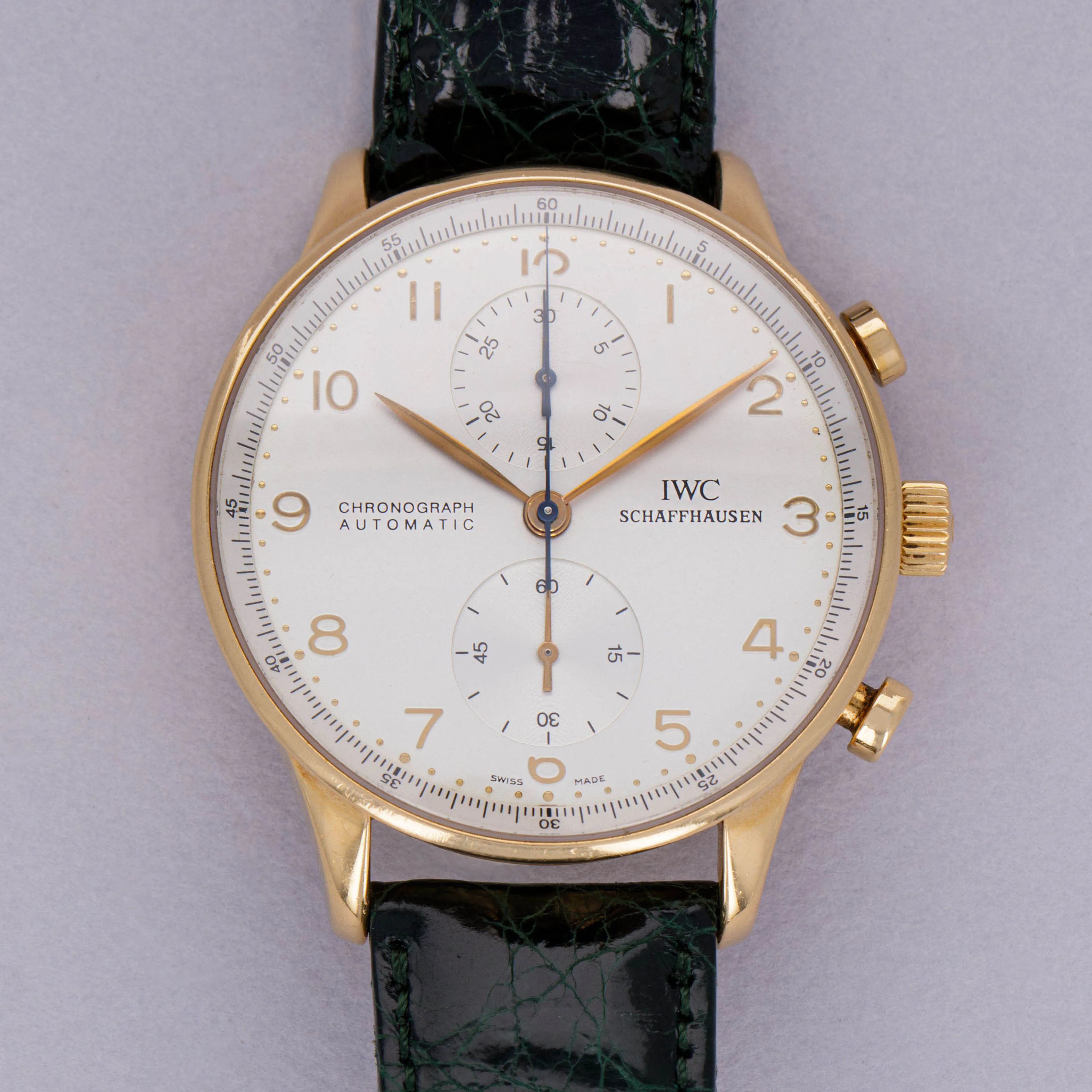 IWC Portugieser Chronograph IW37146 41mm Yellow gold Silver
