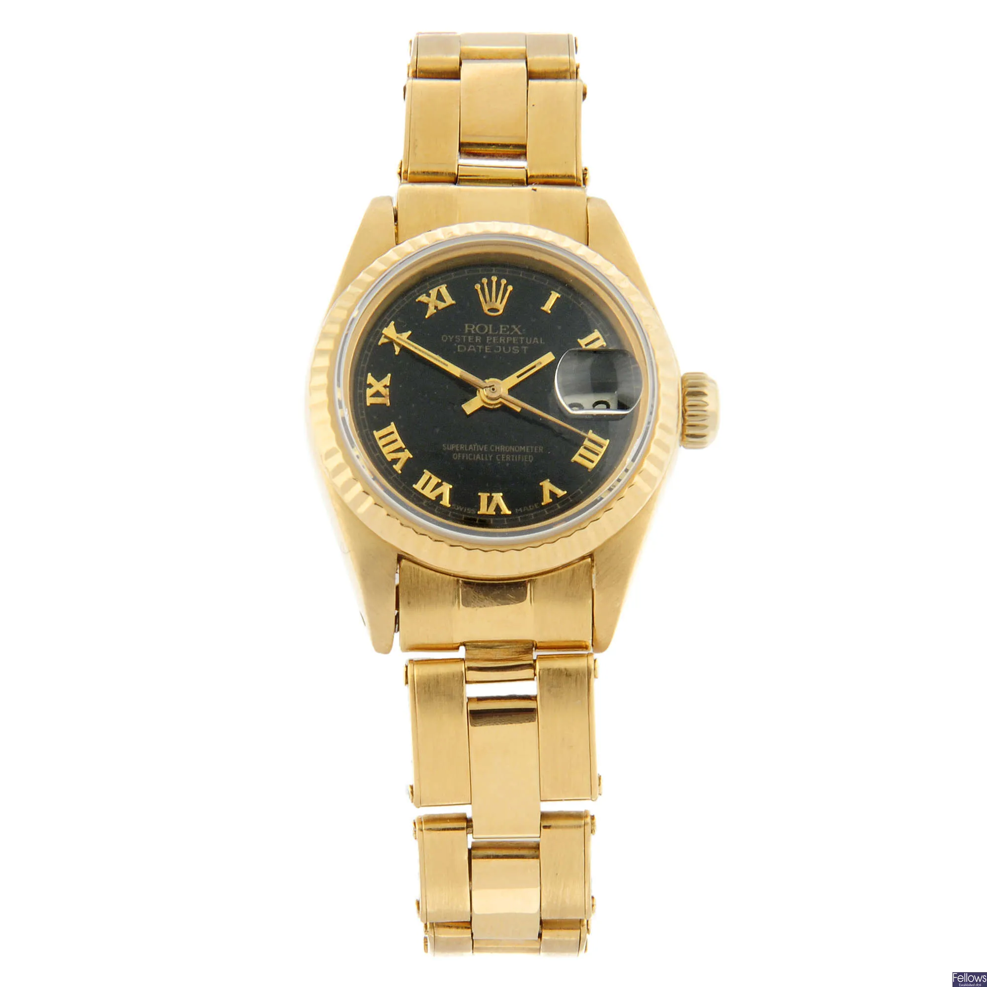 Rolex Datejust 6916 26mm Yellow gold Black