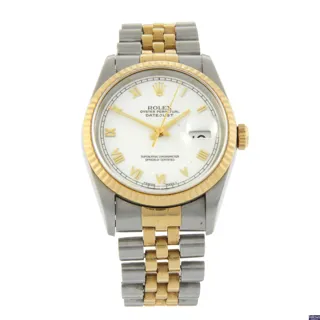 Rolex Datejust 36 16233 Stainless steel and Gilt-metal White