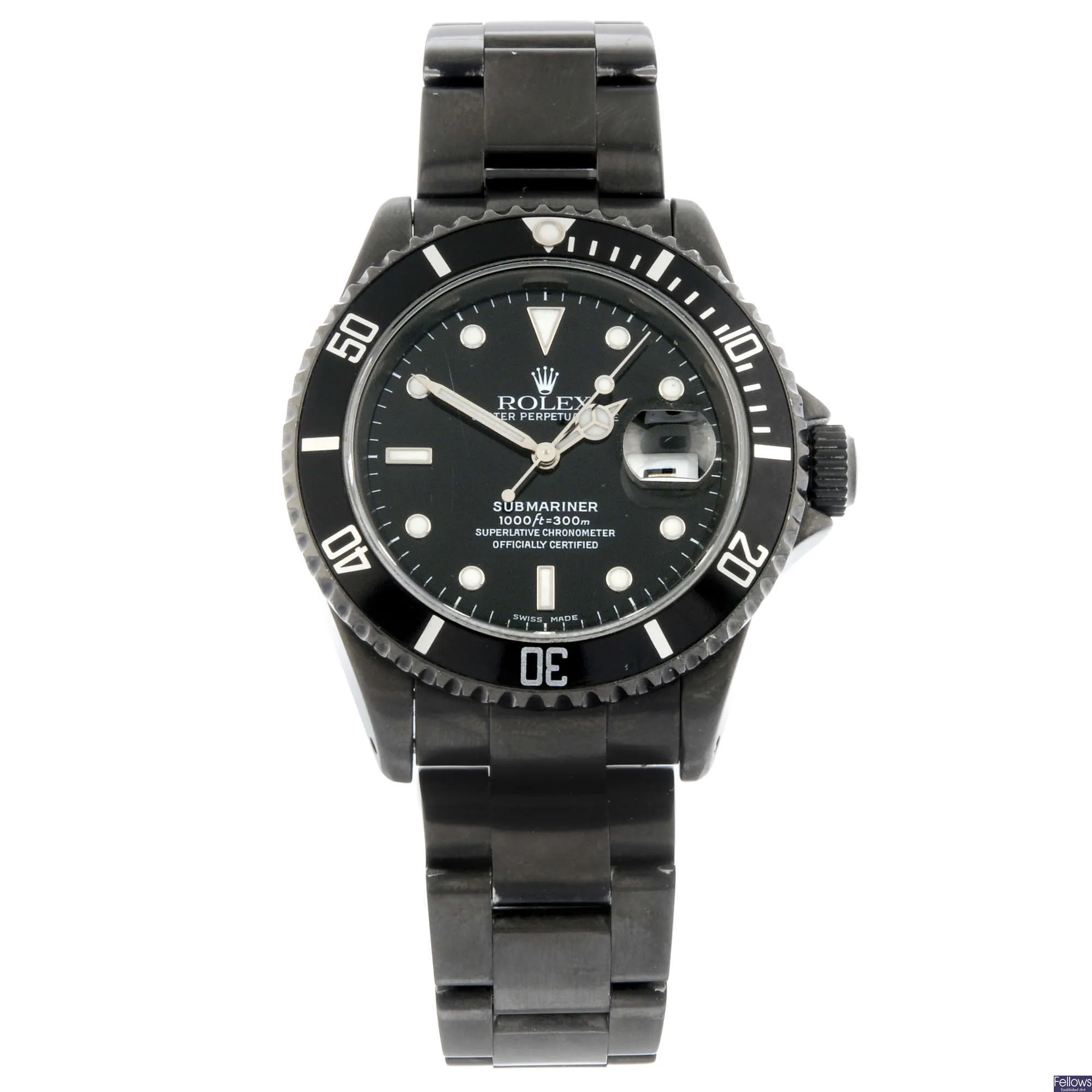 Rolex Submariner 16610 40mm Black DLC Black