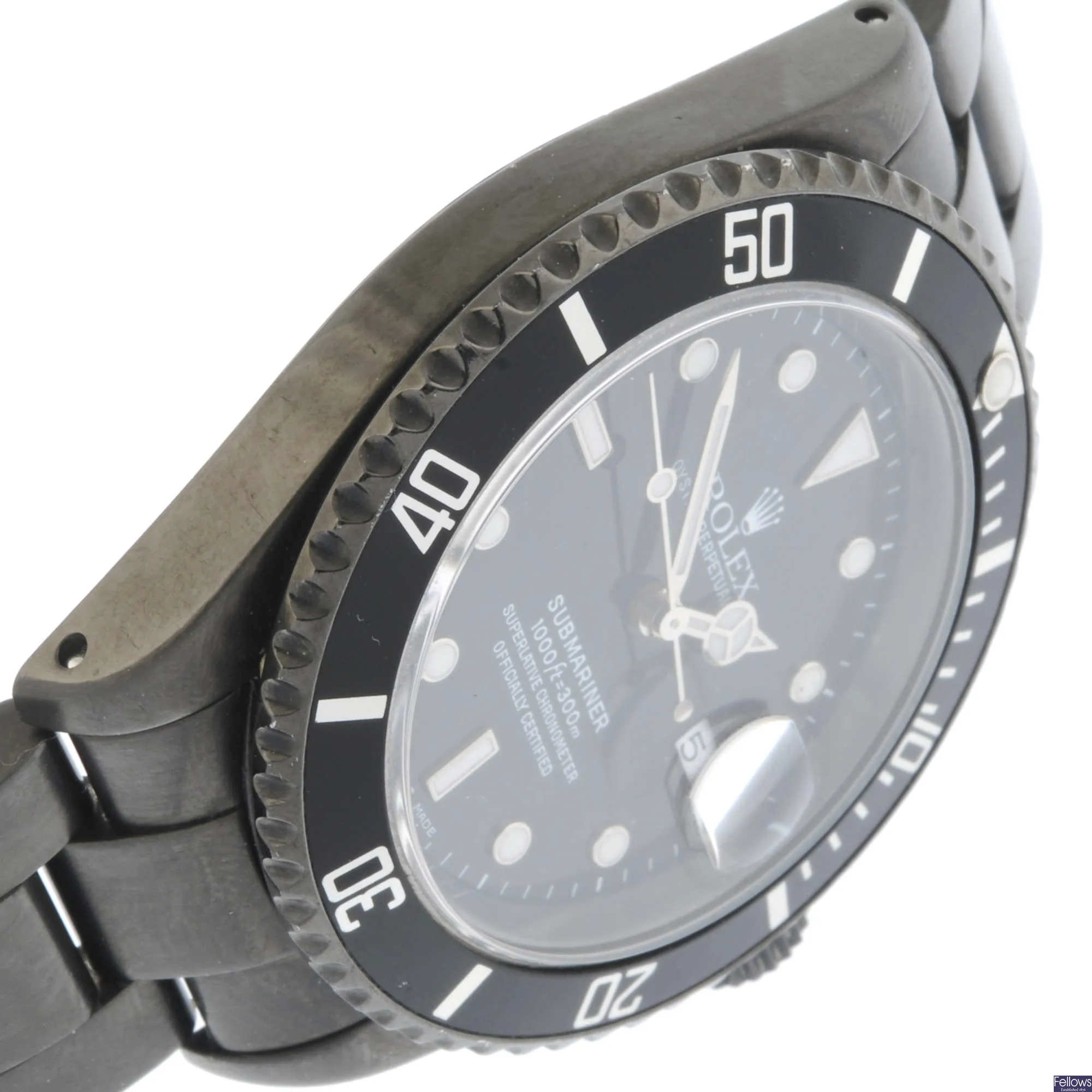 Rolex Submariner 16610 40mm Black DLC Black 3