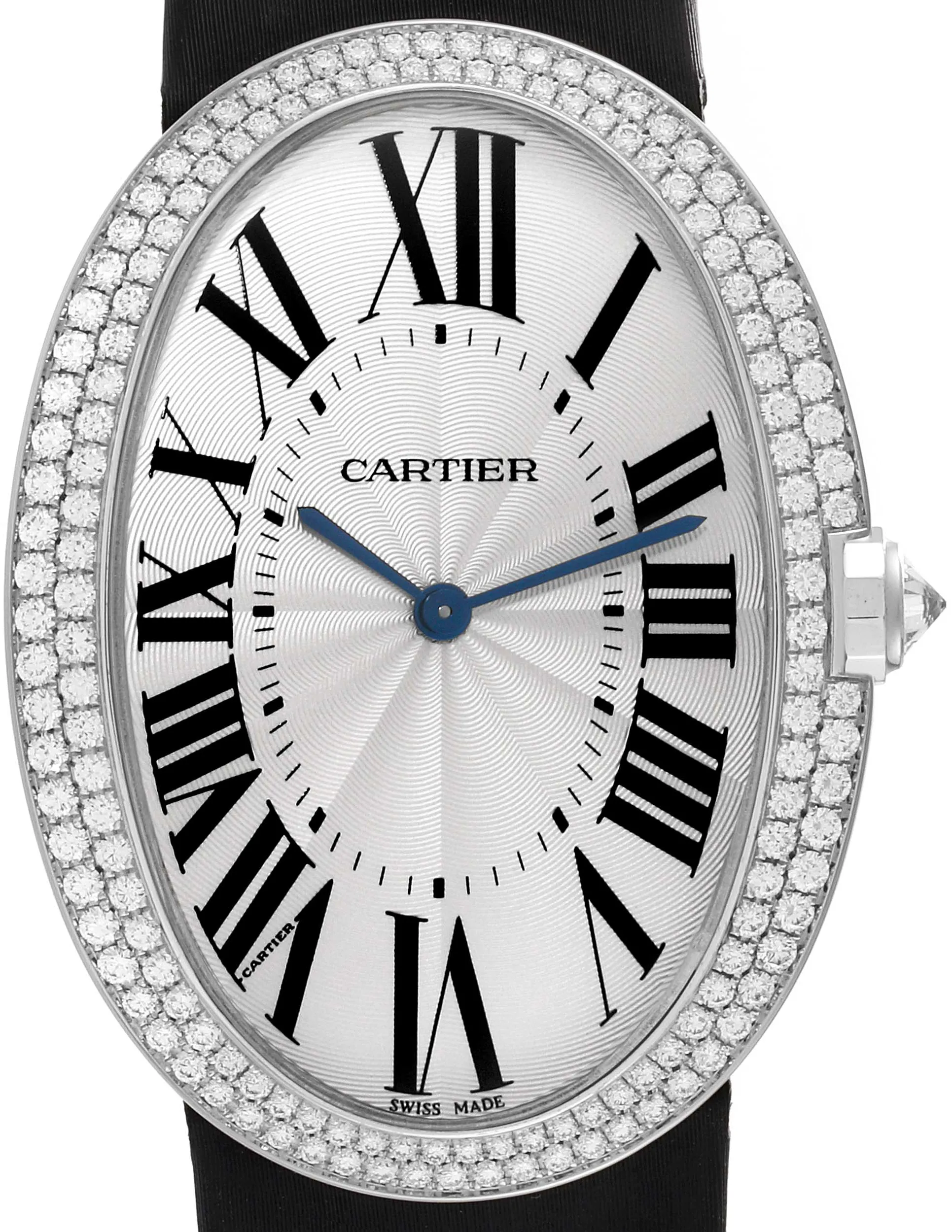 Cartier Baignoire WB520009 44mm White gold Silvered