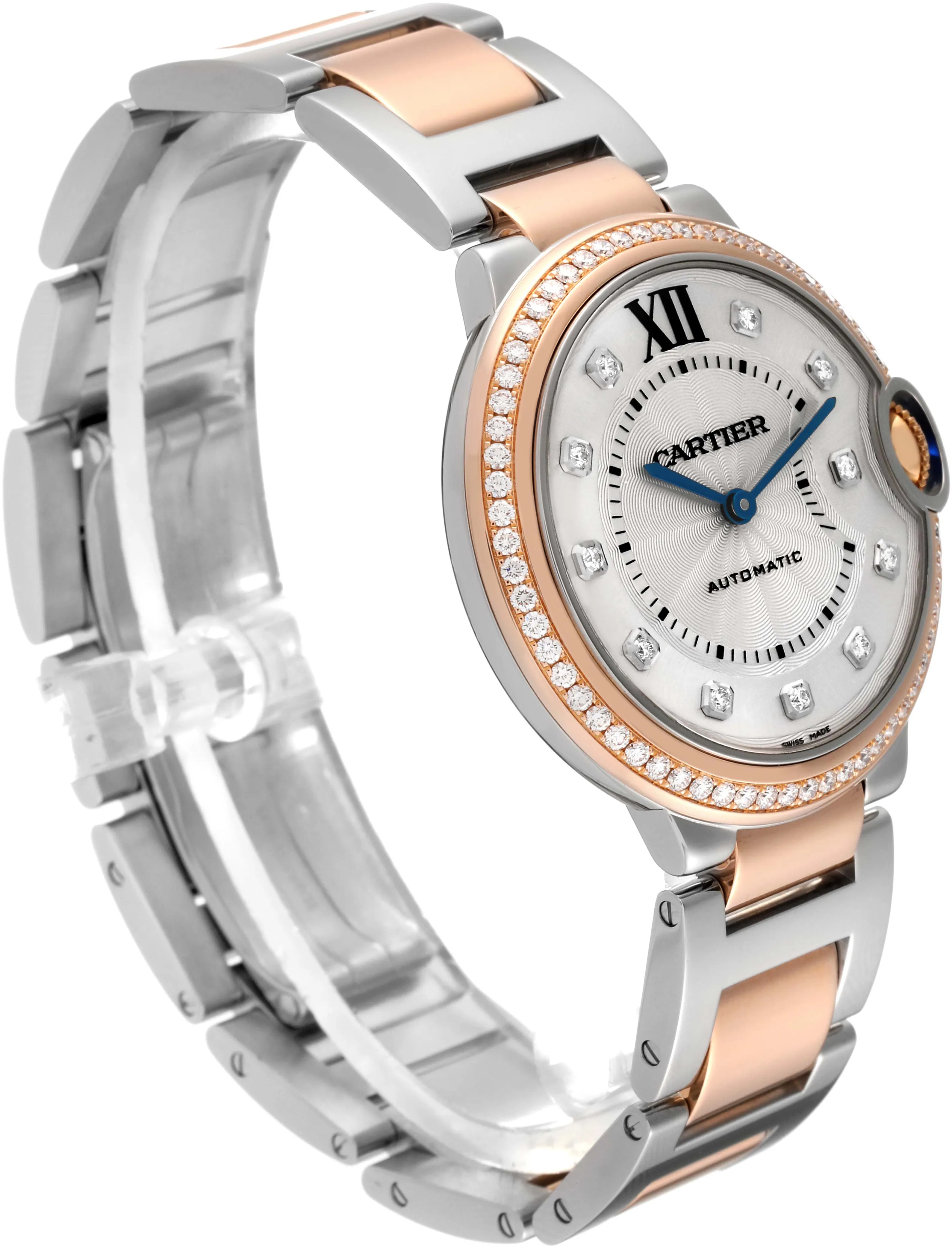 Cartier Ballon Bleu 36mm W3BB0004 36mm Rose gold and Stainless steel and 18k rose gold Silver 2