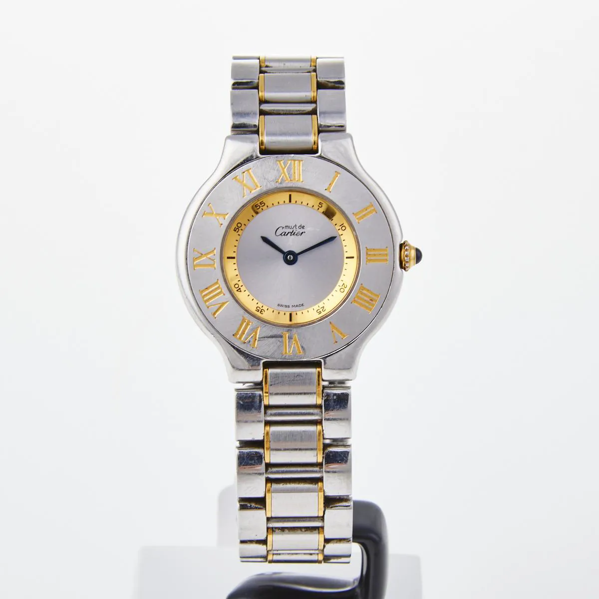 Cartier 21 Must de Cartier 1330 31mm Yellow gold and stainless steel Silver