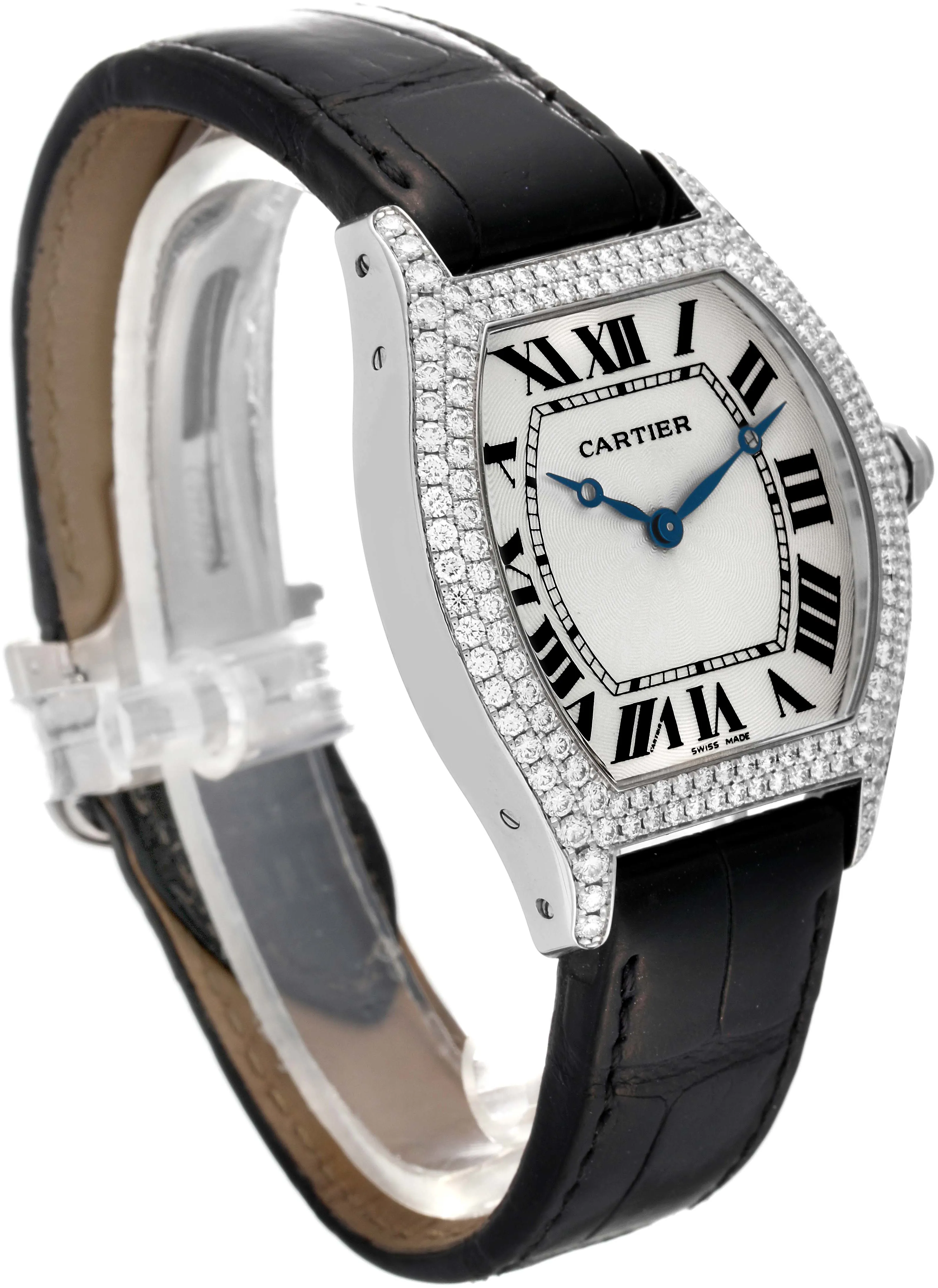 Cartier Tortue WA503851 34.5mm White gold and 18k white gold Silver 2