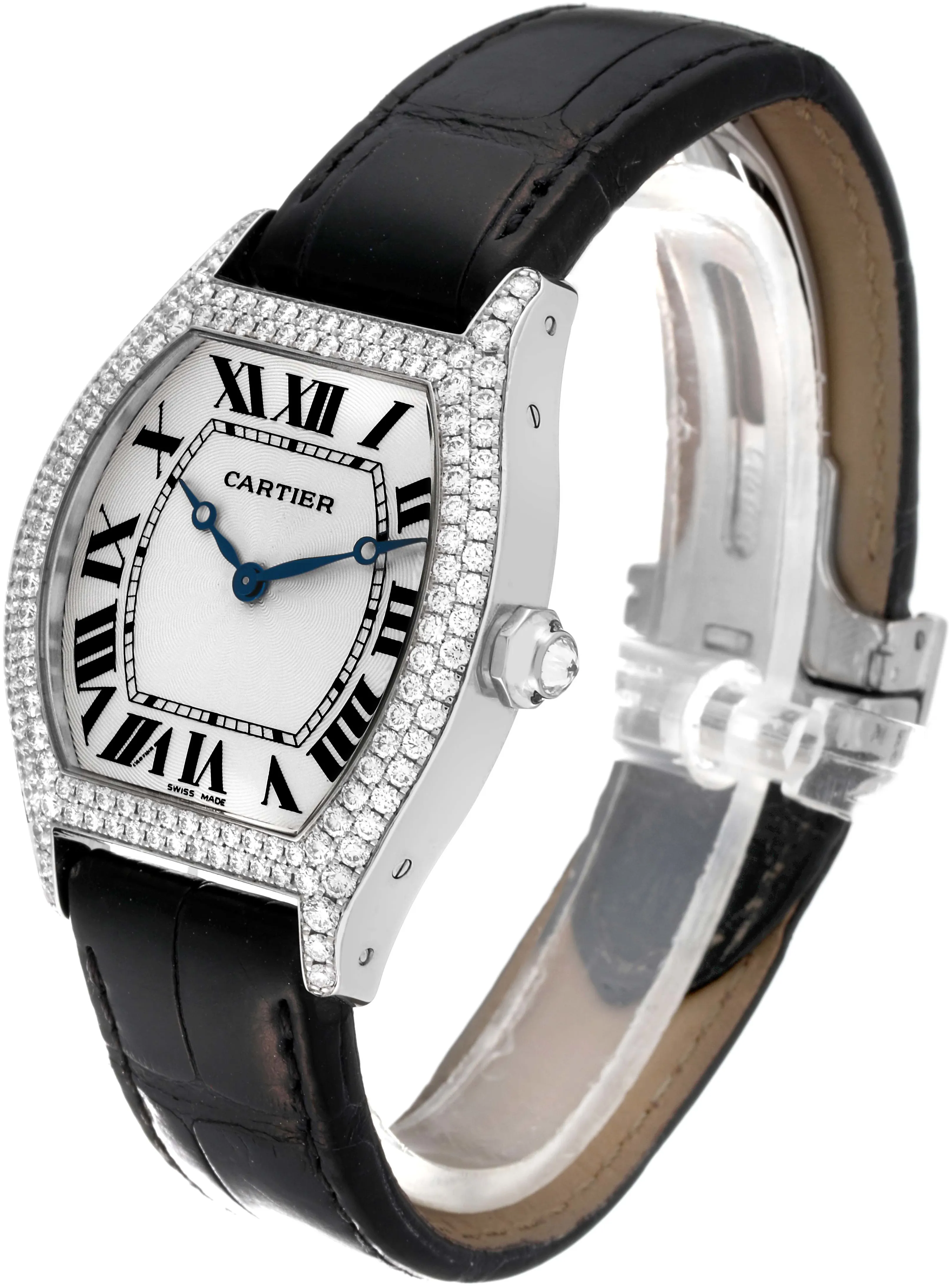 Cartier Tortue WA503851 34.5mm White gold and 18k white gold Silver 3