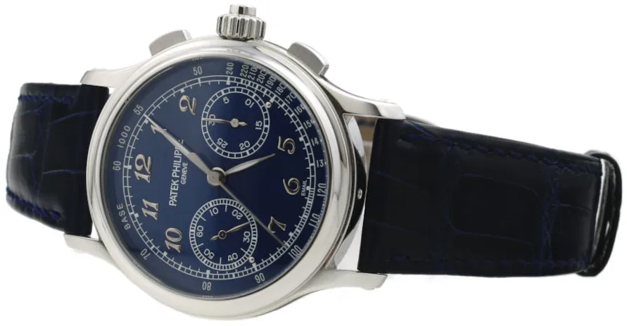 Patek Philippe Split-Seconds Chronograph 5370 41mm Platinum Blue 4