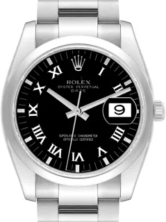 Rolex Oyster Perpetual Date 115200 Stainless steel Black