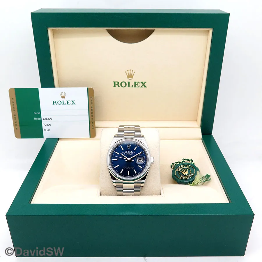 Rolex Datejust 36 126200 36mm Stainless steel Blue 1