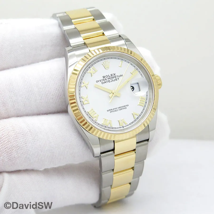 Rolex Datejust 36 126233 36mm 18K/SS White